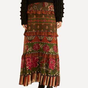 Ainika Floral Tiered Maxi Skirt